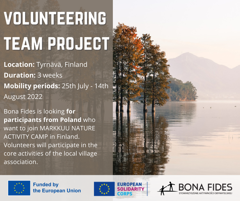 Volunteering team project in Finland OPEN